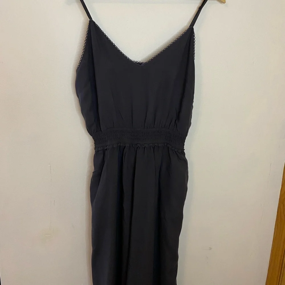Aritzia Wilfred Dark Gray Side Button Summer Pantsuit